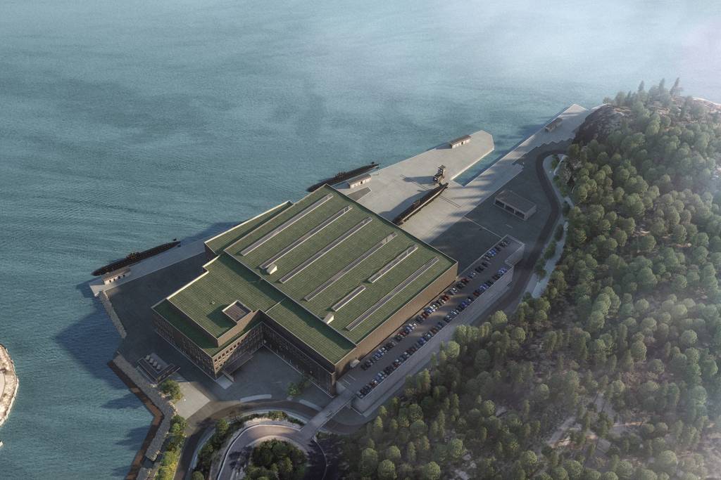 Skisse over et kaianlegg ved Haakonsvern.