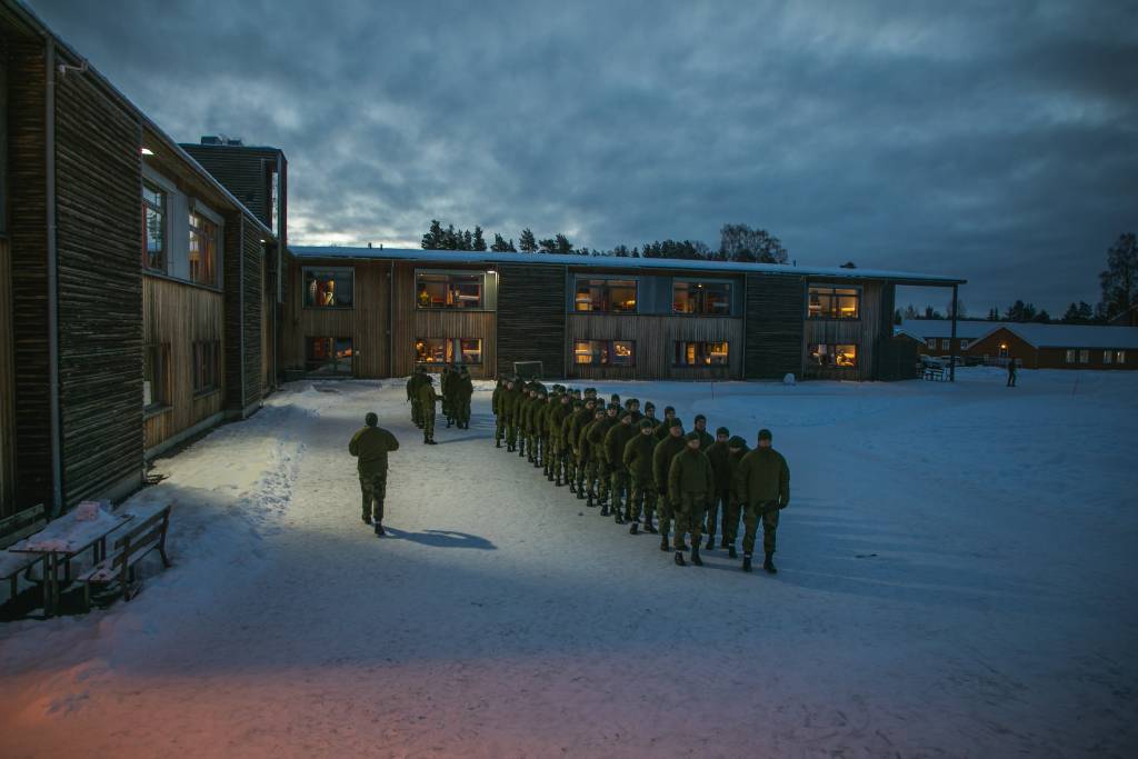 Skisse over en leir med forlegninger.